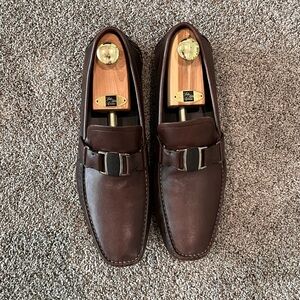 Salvatore Ferragamo - Dark Brown Leather Loafers